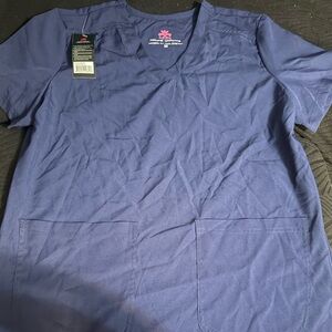 Natural Uniforms Women's Navy scrub top